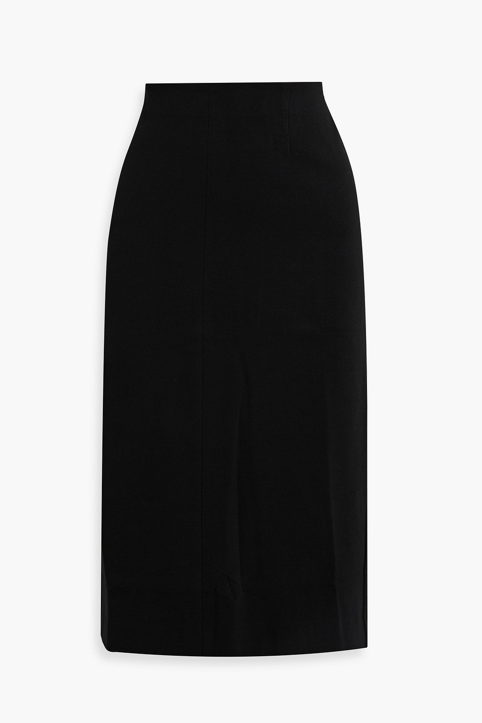 Iris & Ink Camilla Stretch-knit Midi Skirt In Black