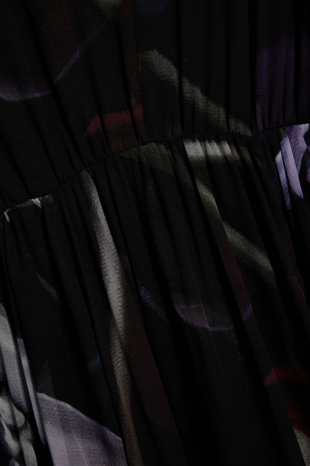 ROBERTO CAVALLI Pussy-bow floral-print silk-chiffon maxi dress