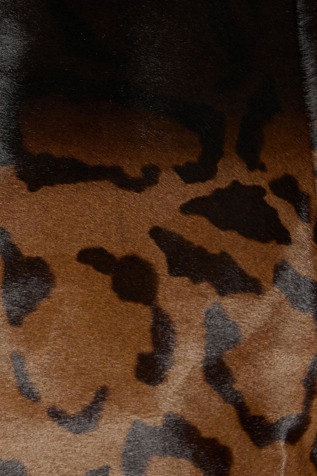 FERRAGAMO Pleated dégradé leopard-print calf hair skirt