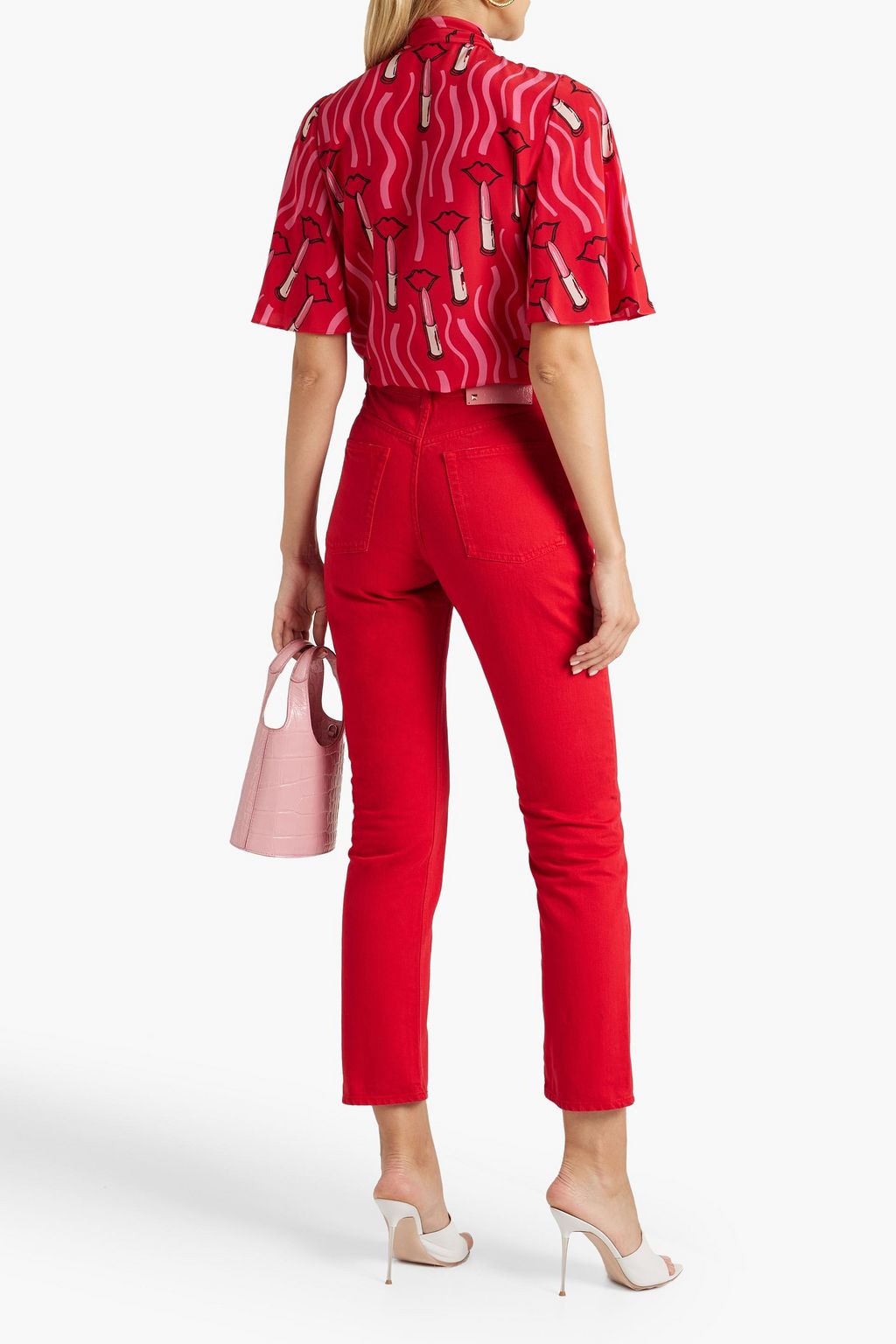 VALENTINO GARAVANI High-rise slim-leg jeans
