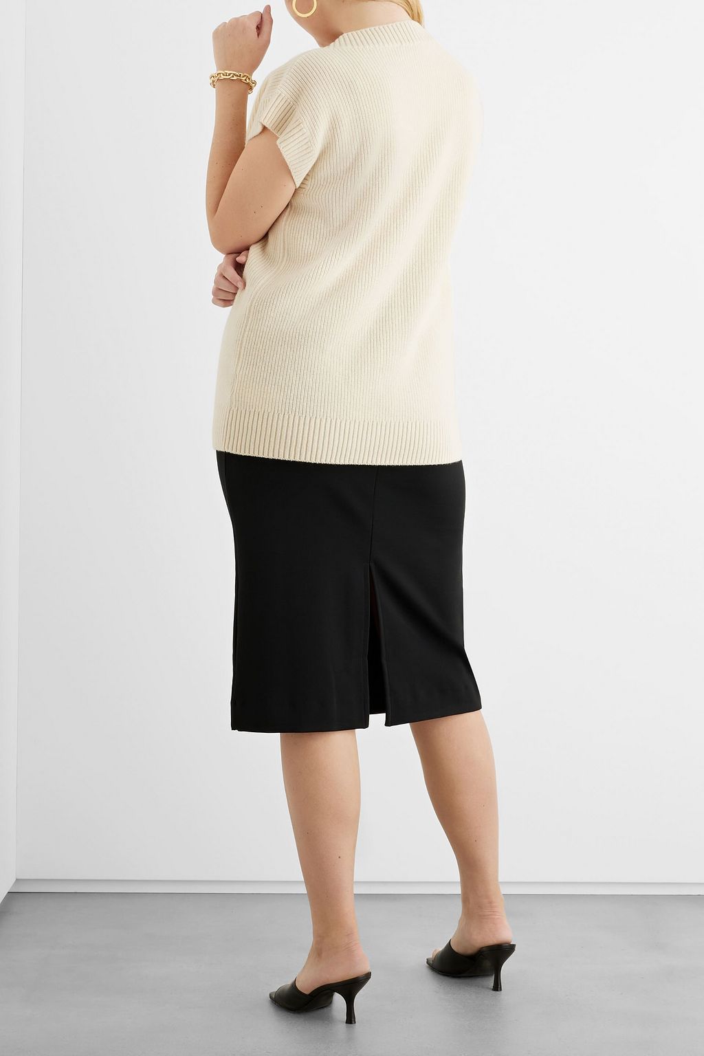 IRIS & INK Harriet ribbed wool vest