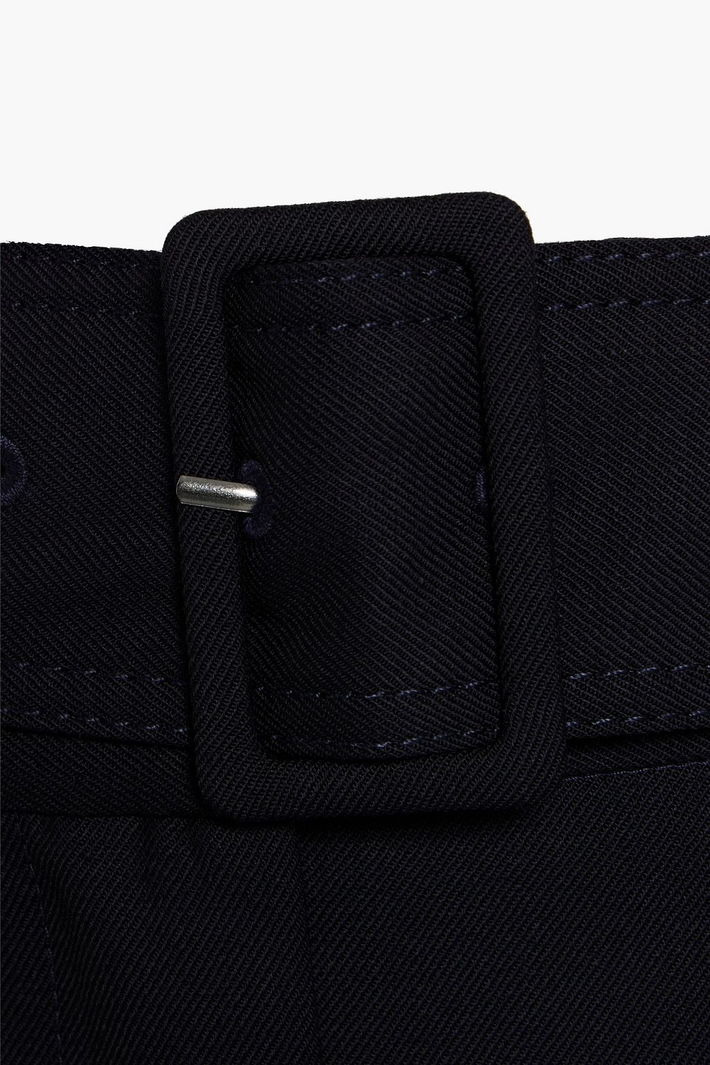 IRIS & INK Tessa Hose mit weitem Bein und Falten aus Twill aus einer Wollmischung