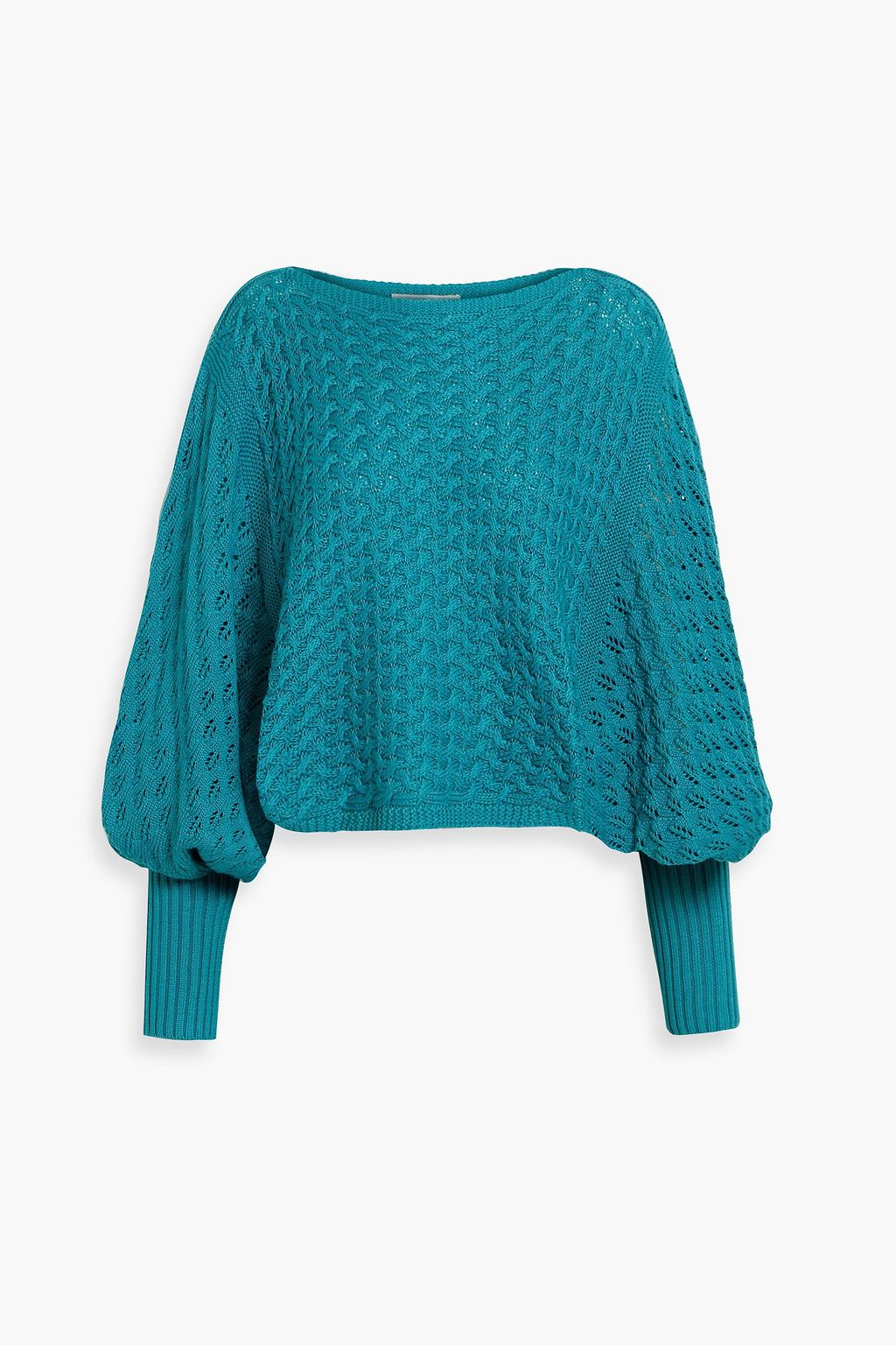 AUTUMN CASHMERE Pointelle-knit cotton sweater