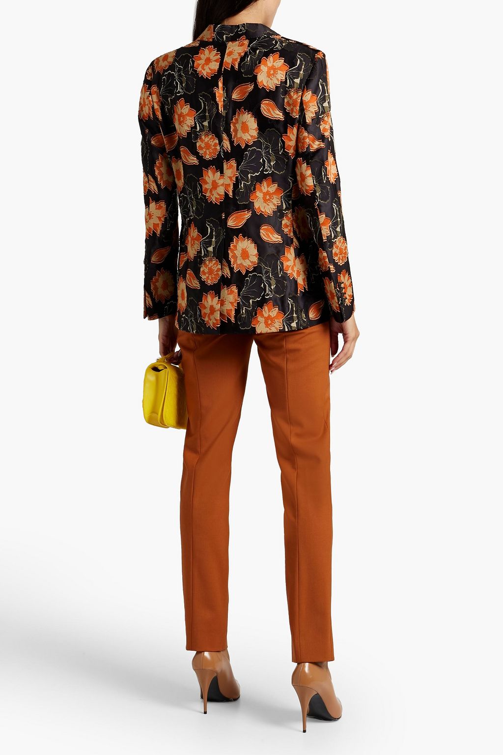 FERRAGAMO Floral-jacquard blazer