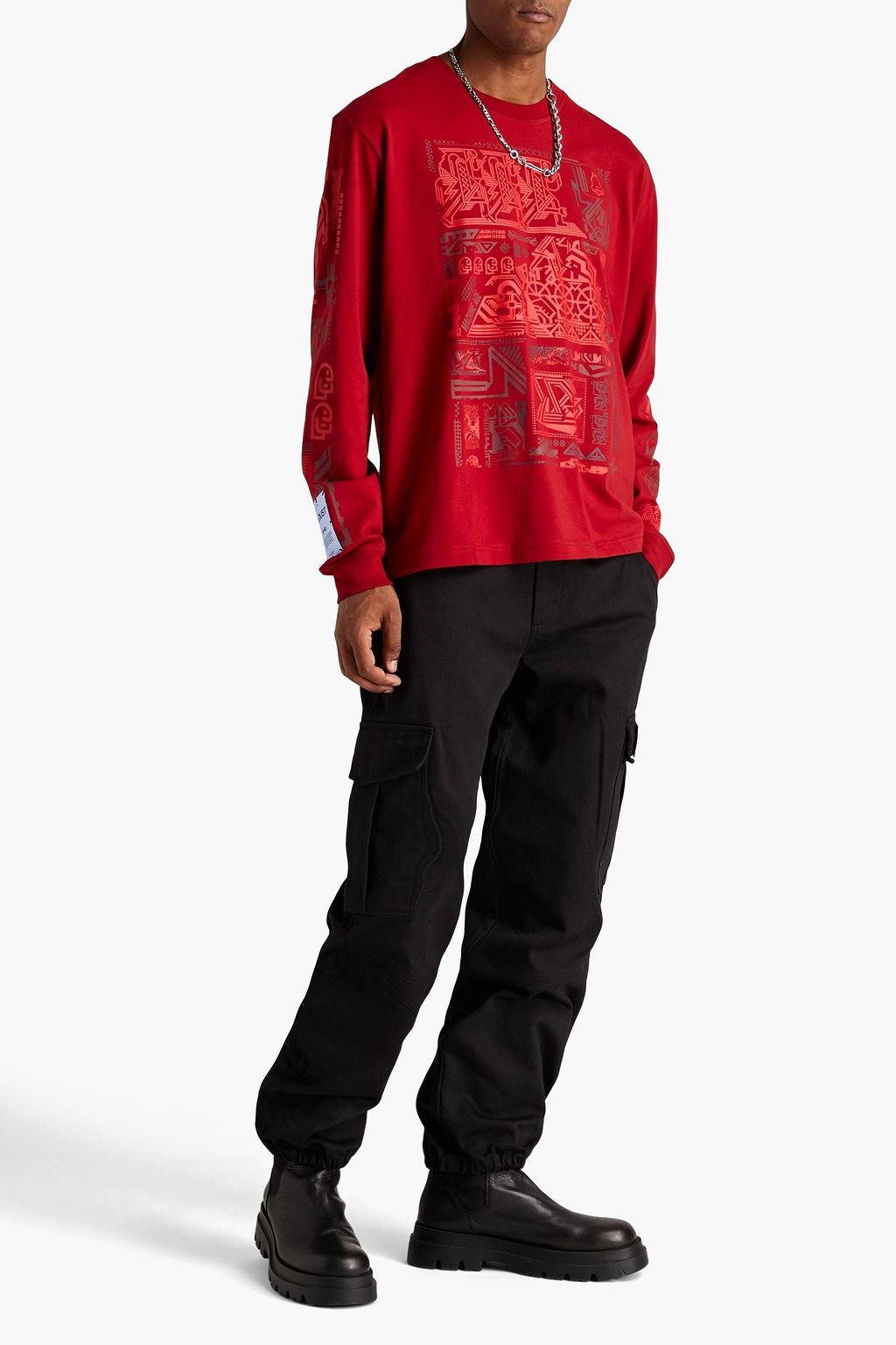 MCQ ALEXANDER MCQUEEN Appliquéd printed cotton-jersey T-shirt