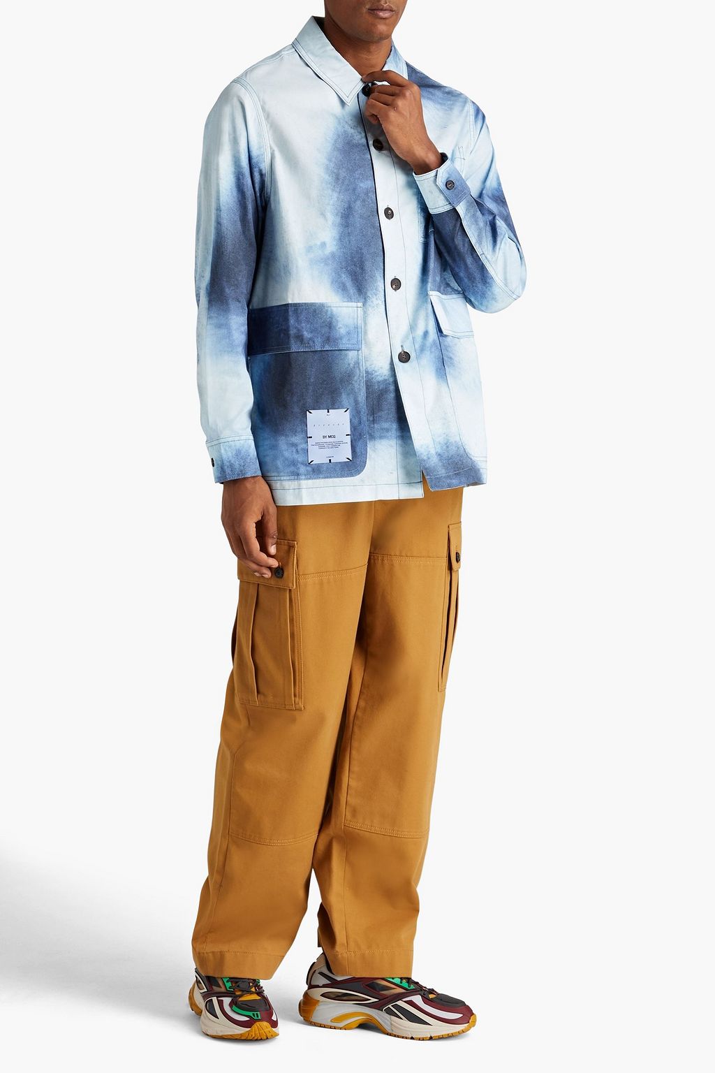 MCQ ALEXANDER MCQUEEN Appliquéd printed cotton-poplin shirt