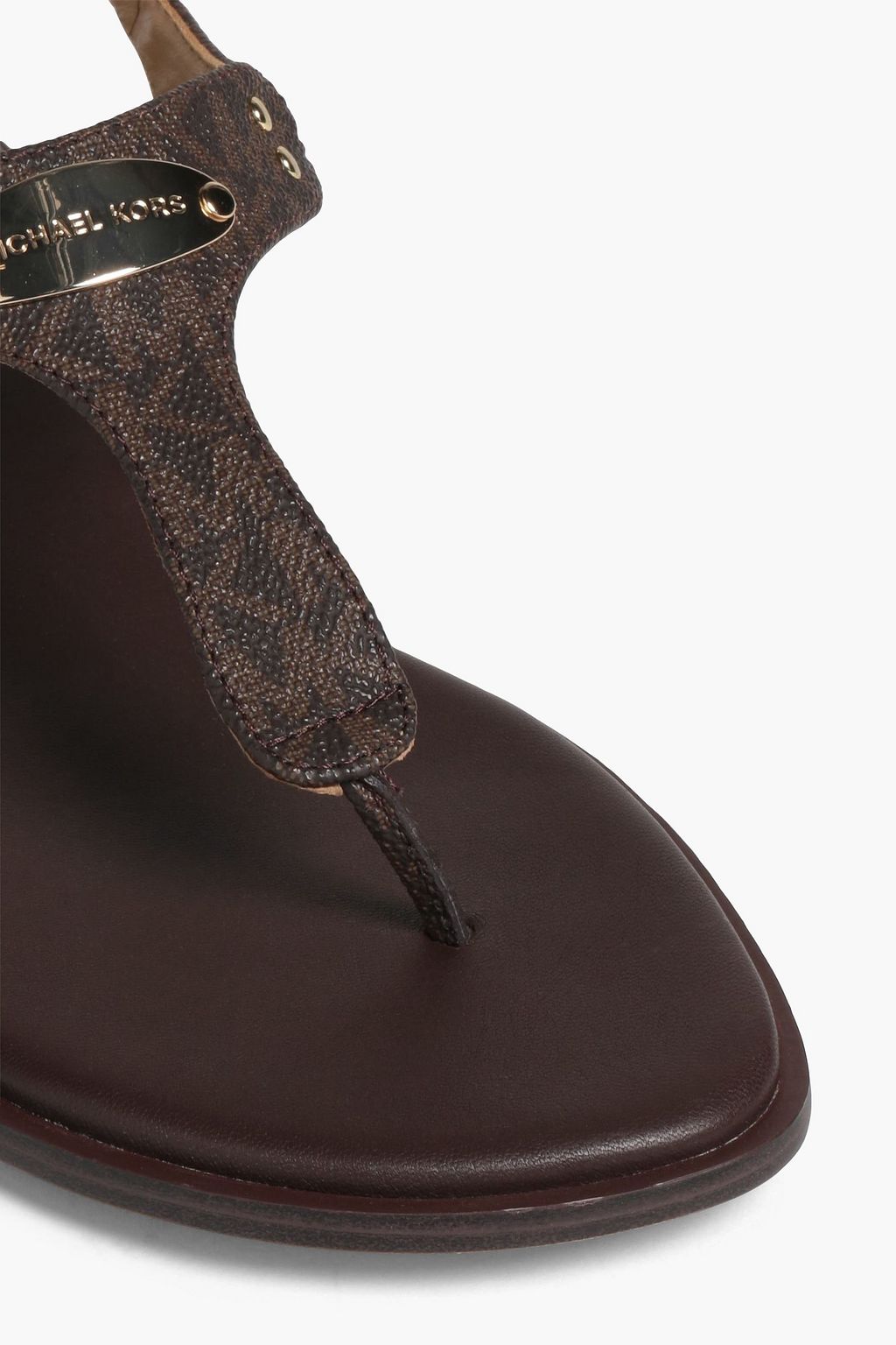 MICHAEL MICHAEL KORS Logo-print faux textured-leather sandals