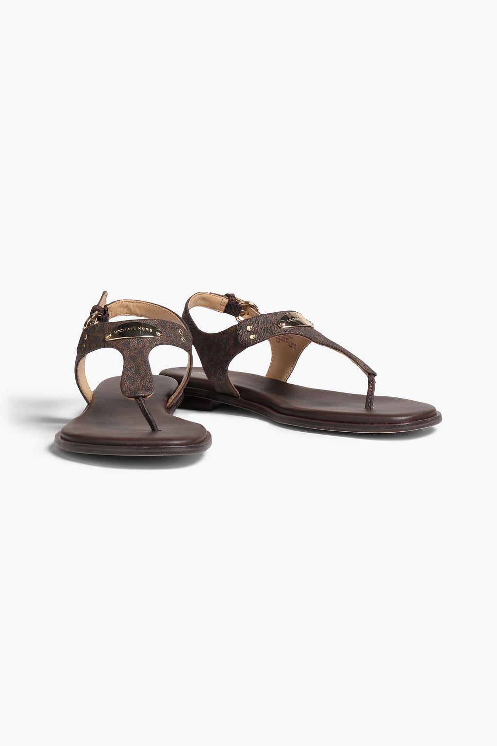 MICHAEL MICHAEL KORS Logo-print faux textured-leather sandals
