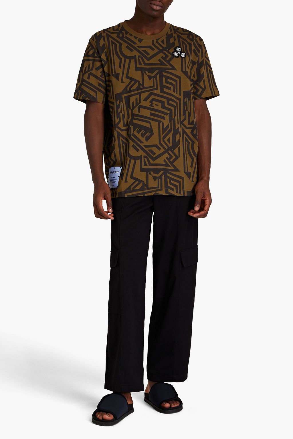 MCQ ALEXANDER MCQUEEN T-Shirt aus Baumwoll-Jersey mit Print und Applikationen