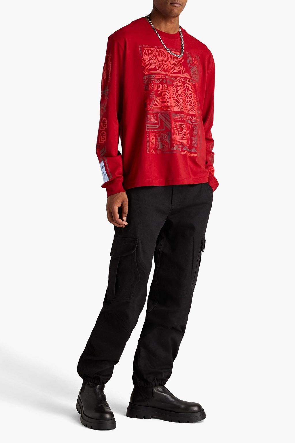 MCQ ALEXANDER MCQUEEN Cargohose aus Baumwolldrell mit Applikationen