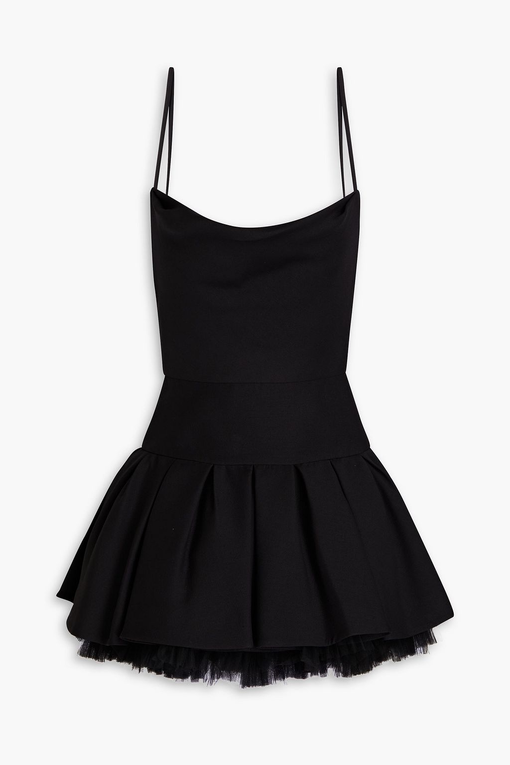 VALENTINO GARAVANI Flared wool and silk-blend crepe mini dress | THE OUTNET