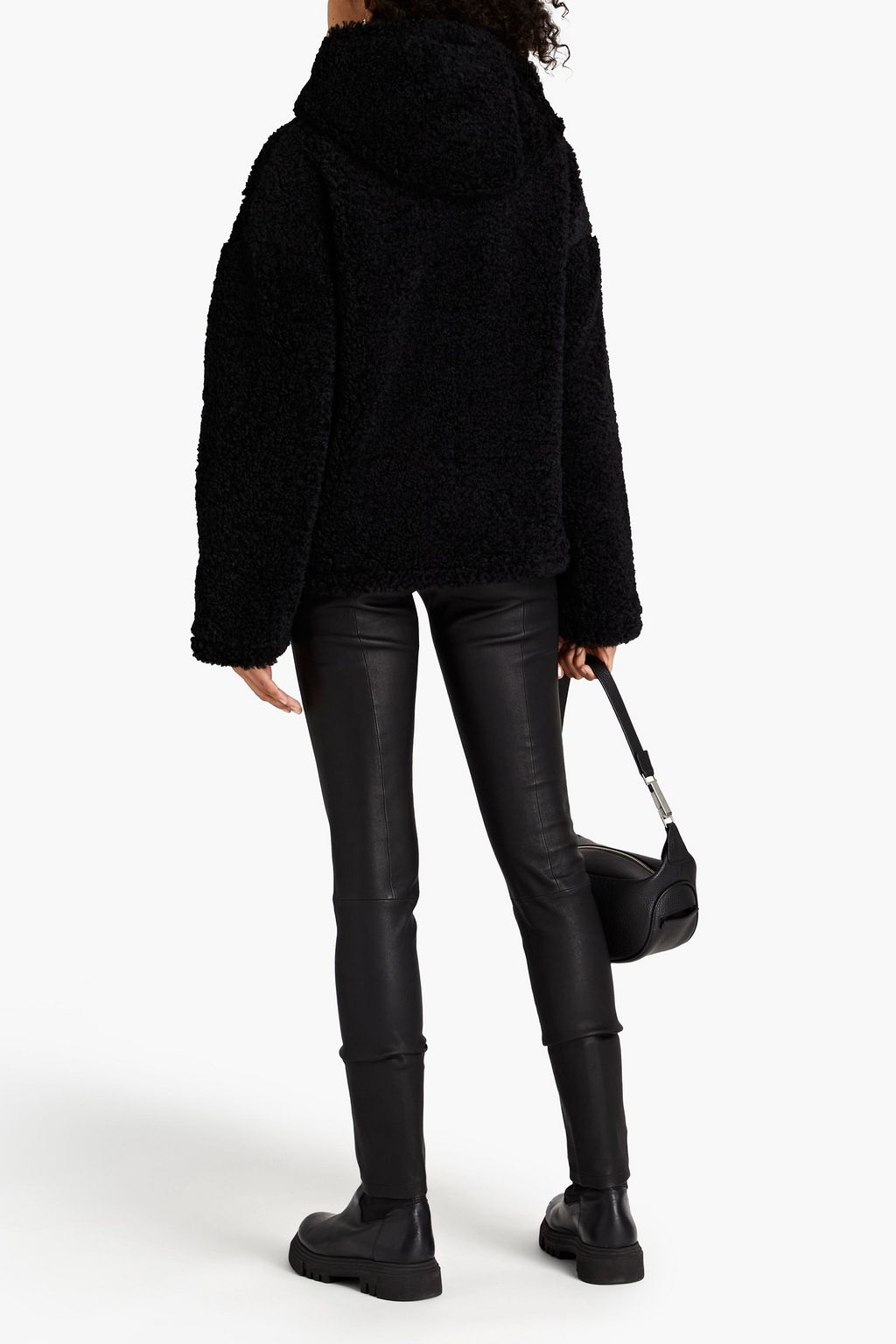 BA&SH Faux shearling hooded jacket