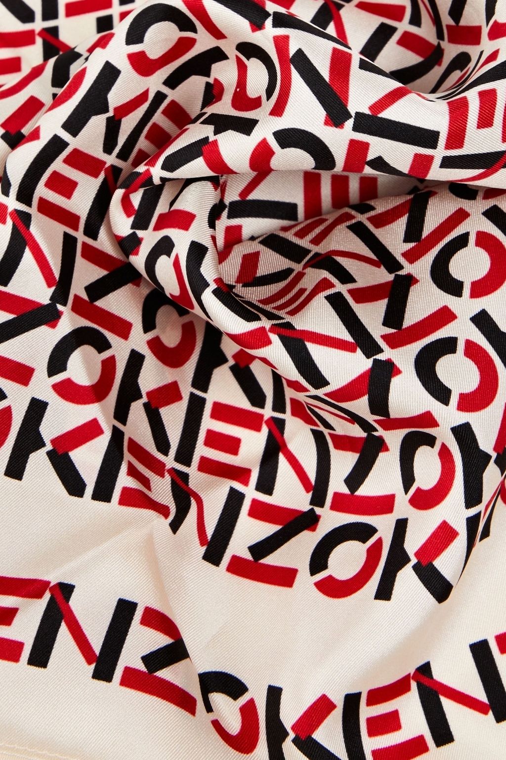 KENZO Printed silk-twill face mask