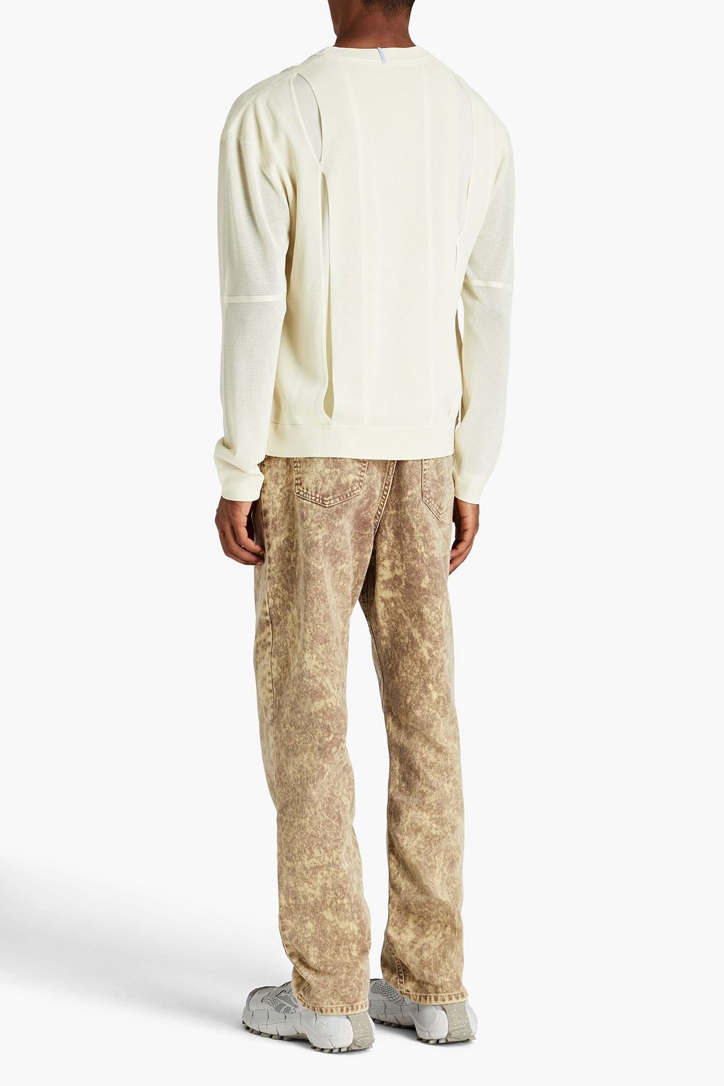 MCQ ALEXANDER MCQUEEN Appliquéd pointelle-knit sweater
