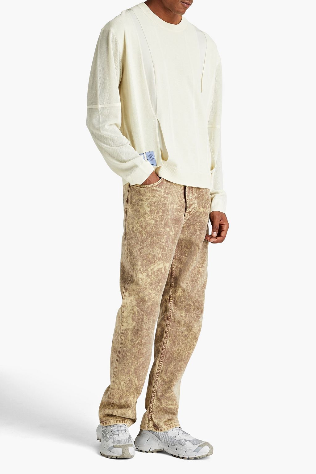 MCQ ALEXANDER MCQUEEN Appliquéd pointelle-knit sweater