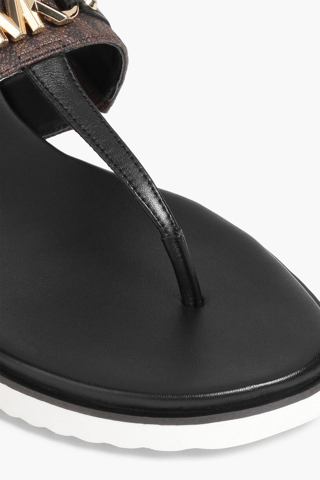 MICHAEL MICHAEL KORS Farrah printed faux textured-leather sandals