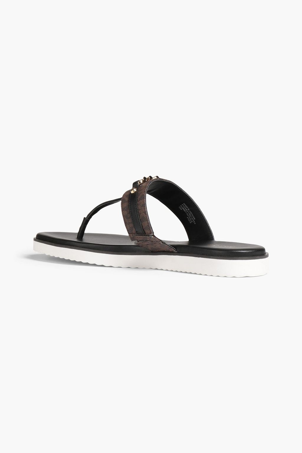 MICHAEL MICHAEL KORS Farrah printed faux textured-leather sandals | THE ...