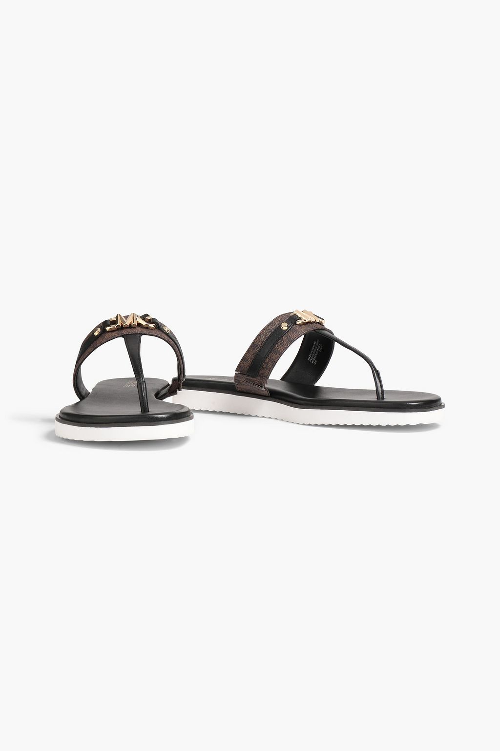 MICHAEL MICHAEL KORS Farrah printed faux textured-leather sandals | THE ...