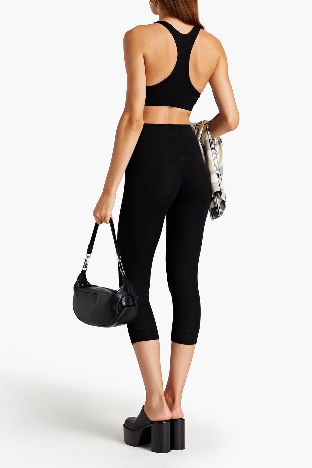 BA&SH Cropped stretch-modal leggings