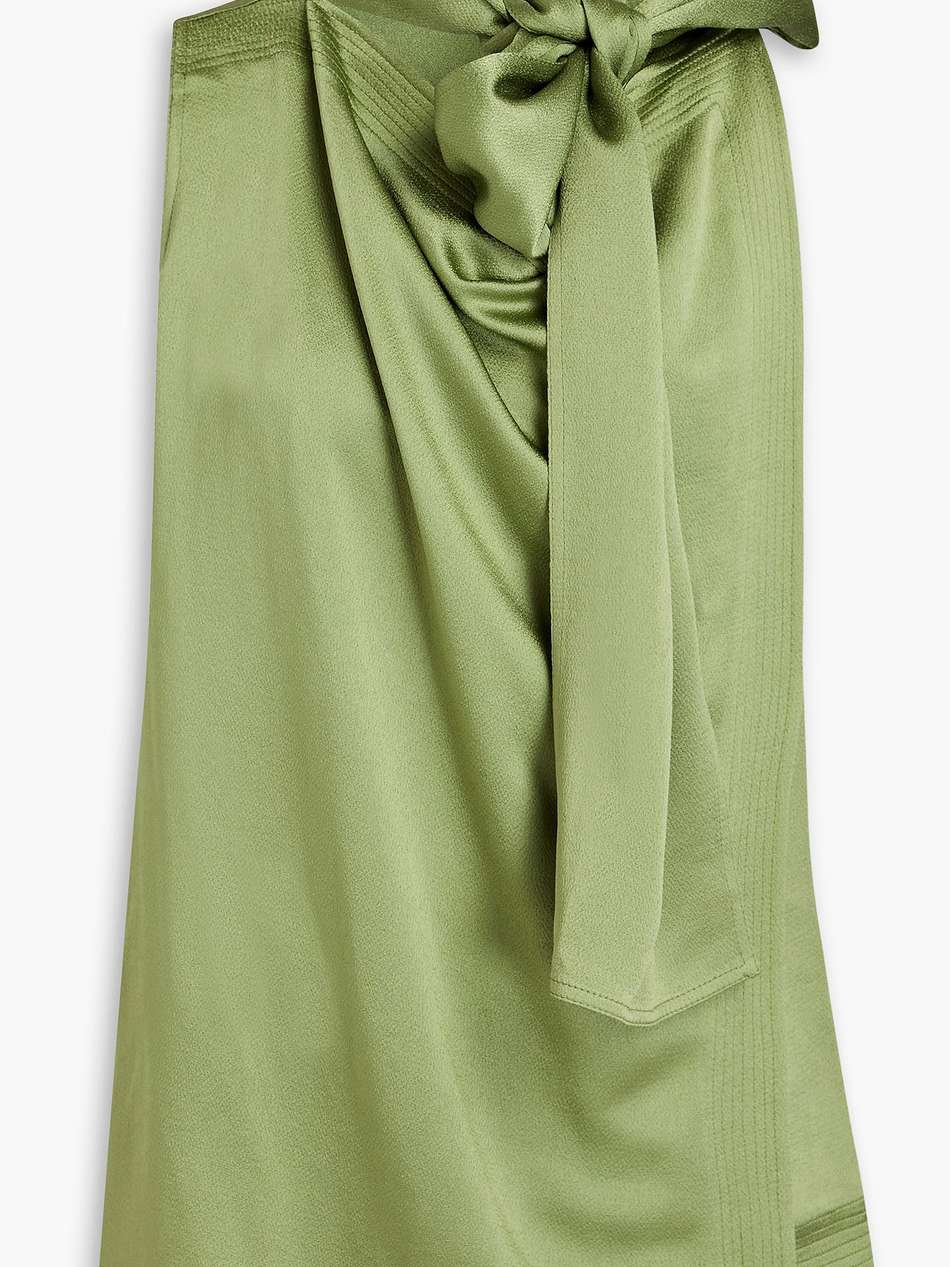draped satin-crepe top