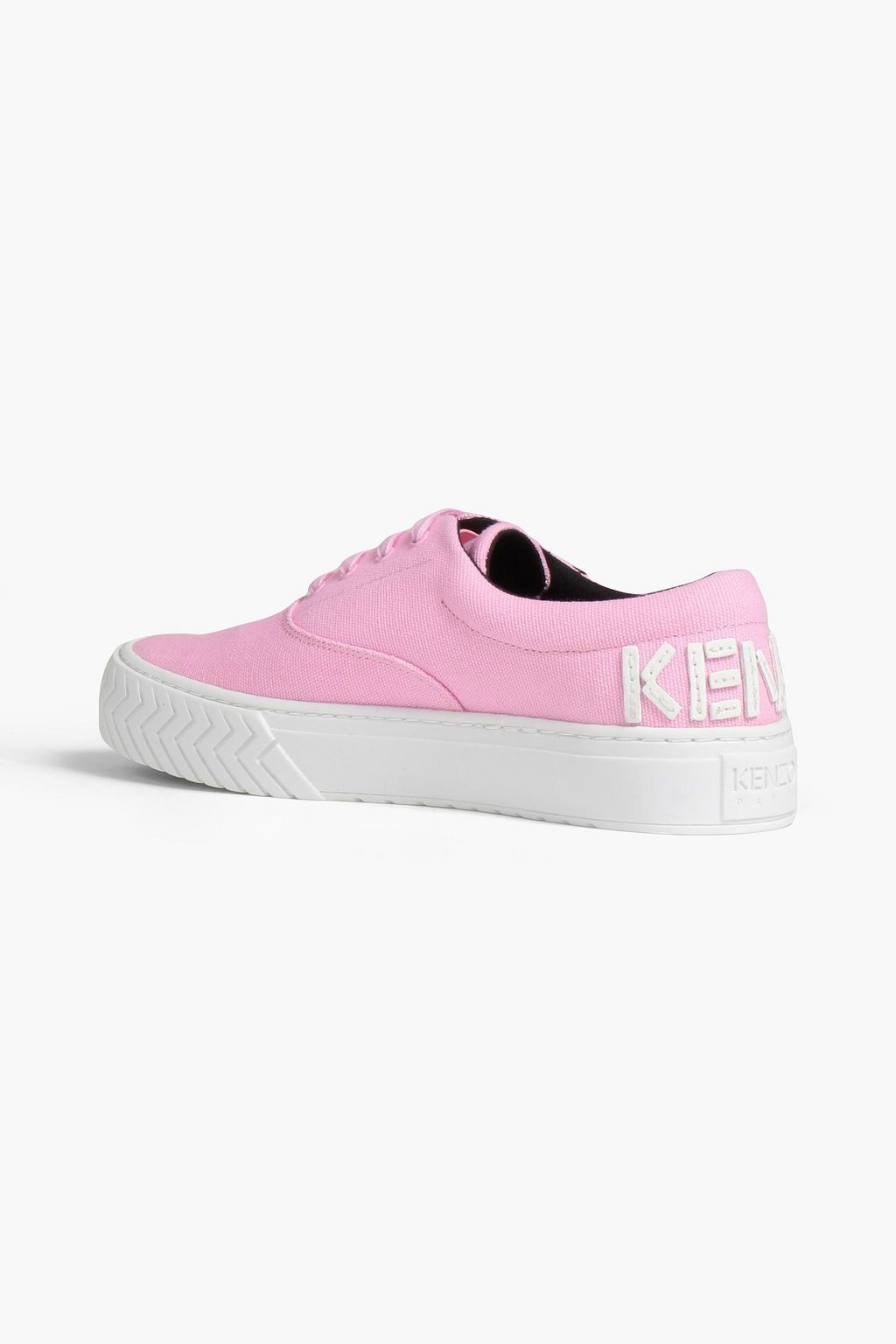 KENZO K-skate embroidered cotton-canvas sneakers