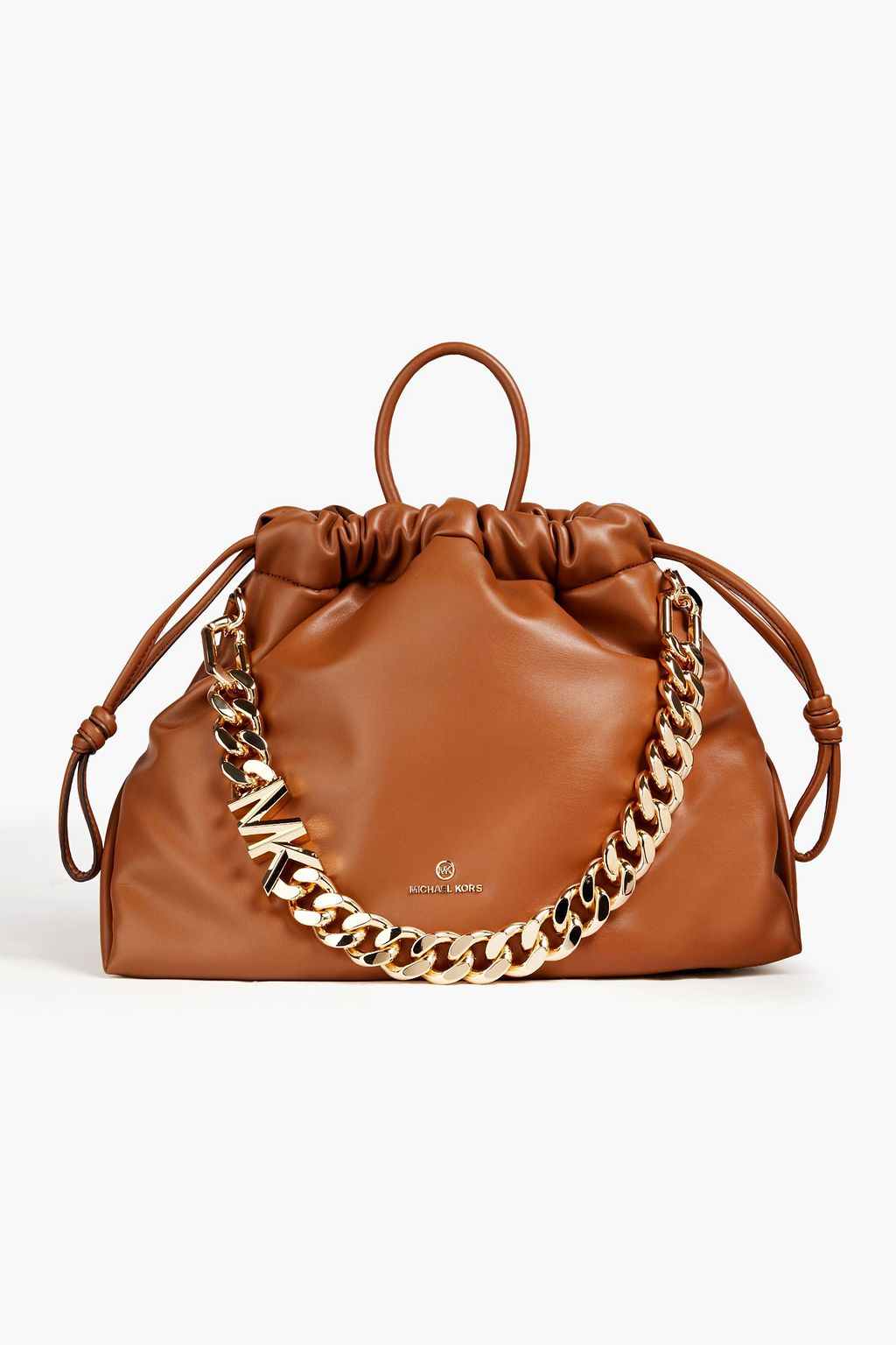 MICHAEL MICHAEL KORS Lina embellished gathered faux leather tote | Sale up  to 70% off | THE OUTNET