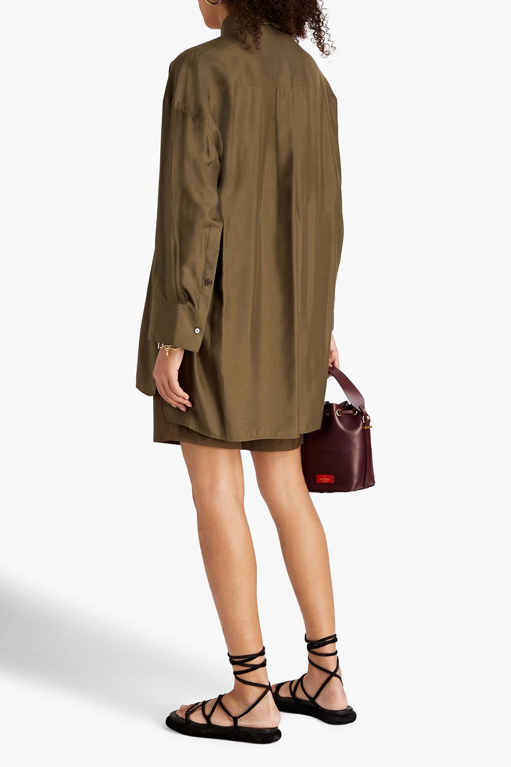 VALENTINO GARAVANI Pleated silk shirt