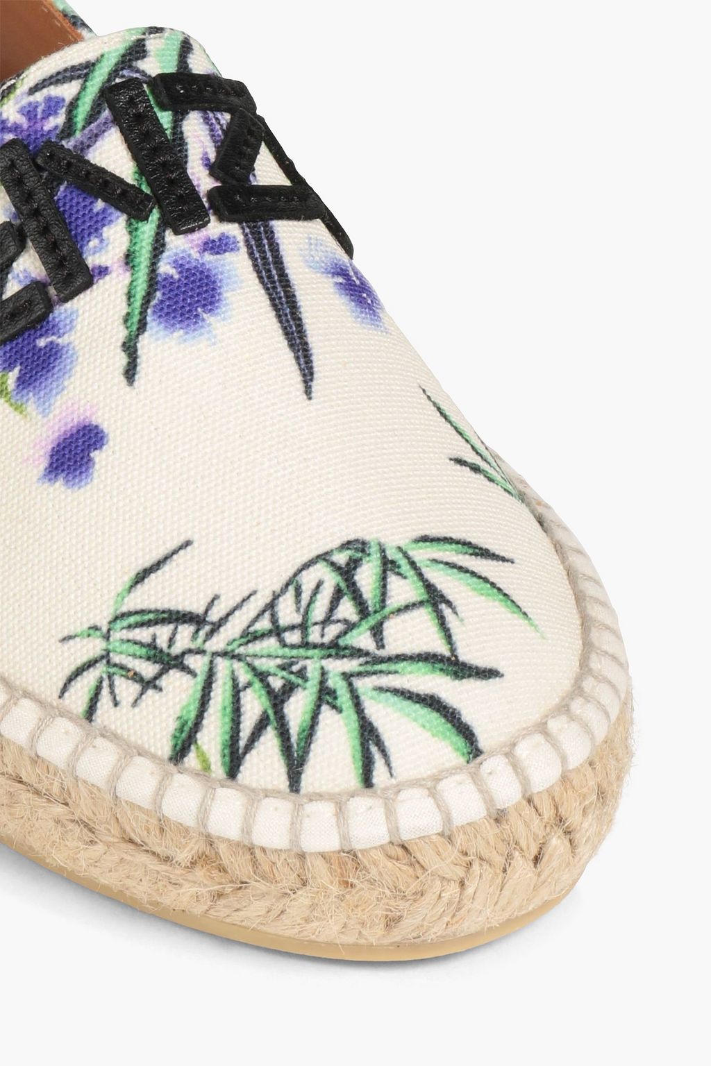KENZO Logo-embellished printed canvas espadrilles