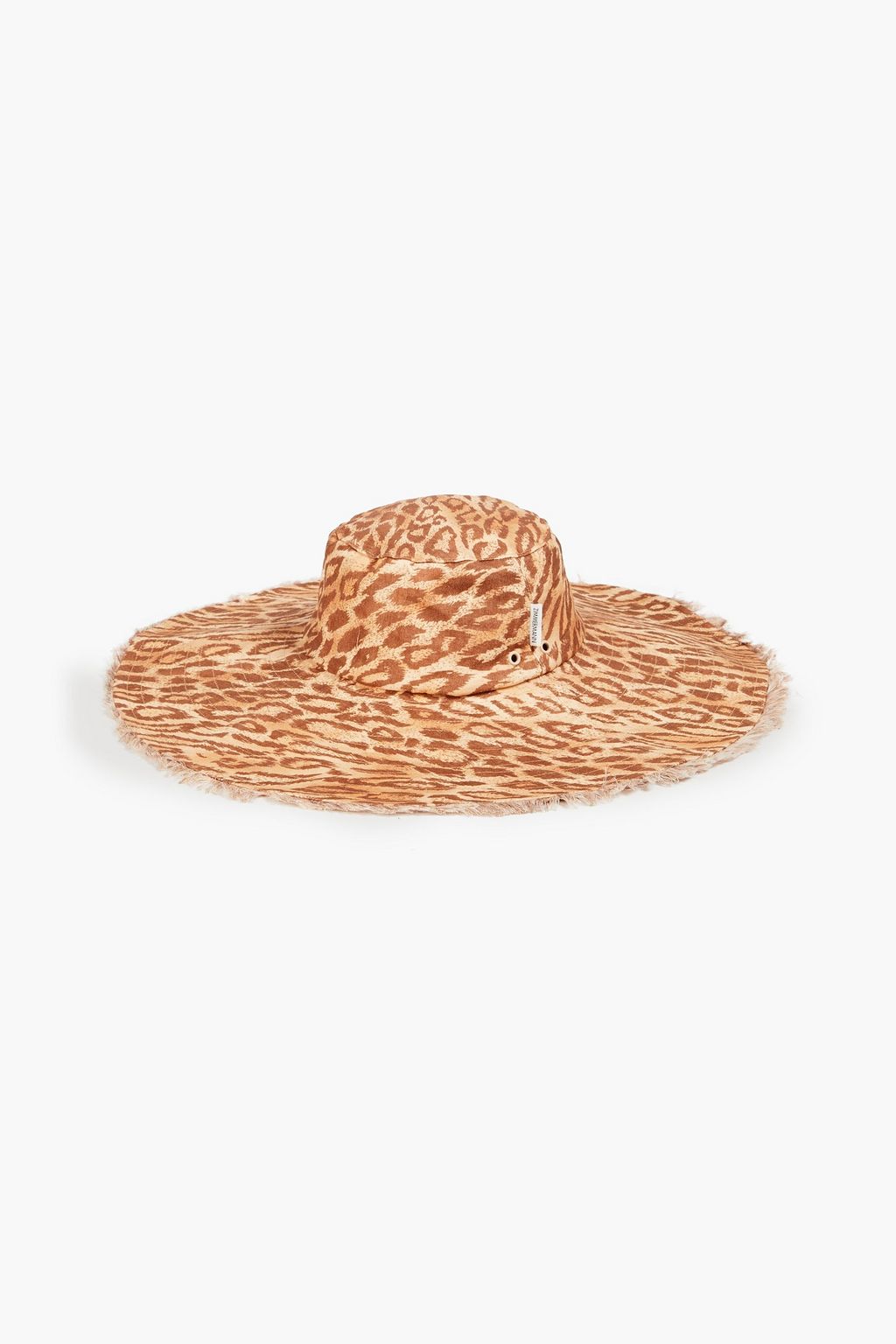ZIMMERMANN Leopard-print linen-canvas sunhat
