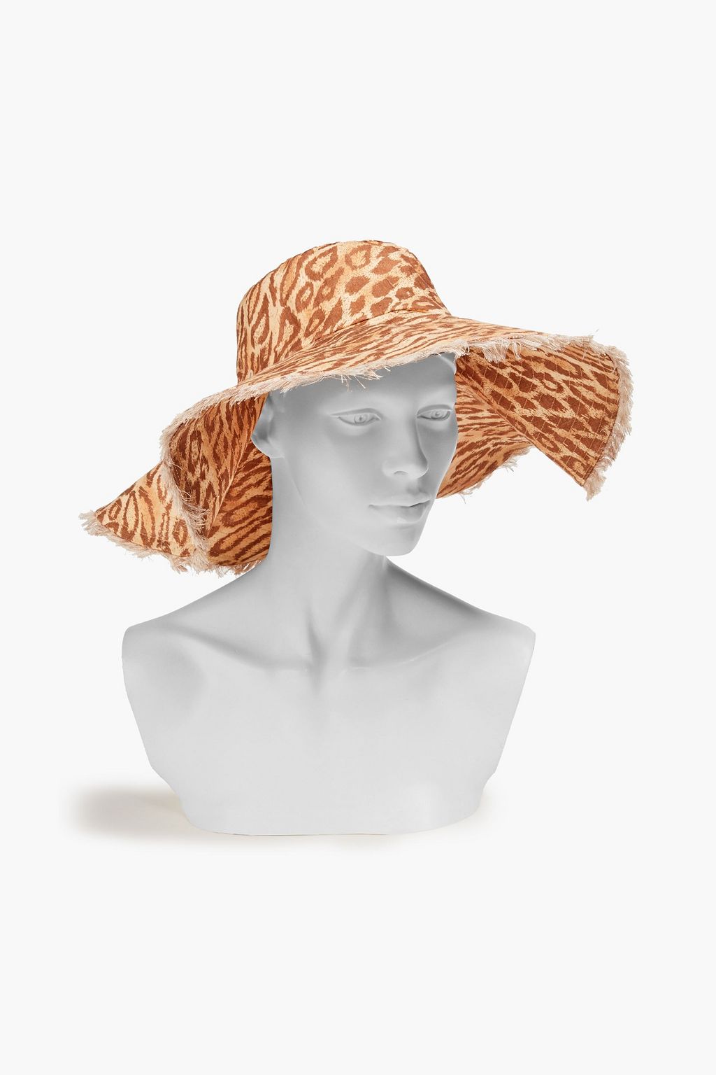 ZIMMERMANN Leopard-print linen-canvas sunhat