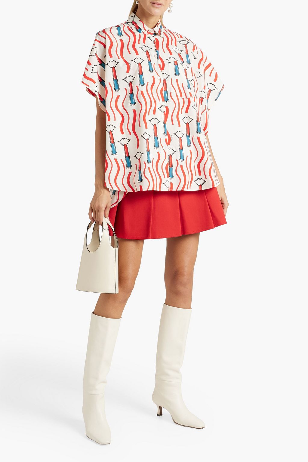 VALENTINO GARAVANI Printed cotton-poplin shirt
