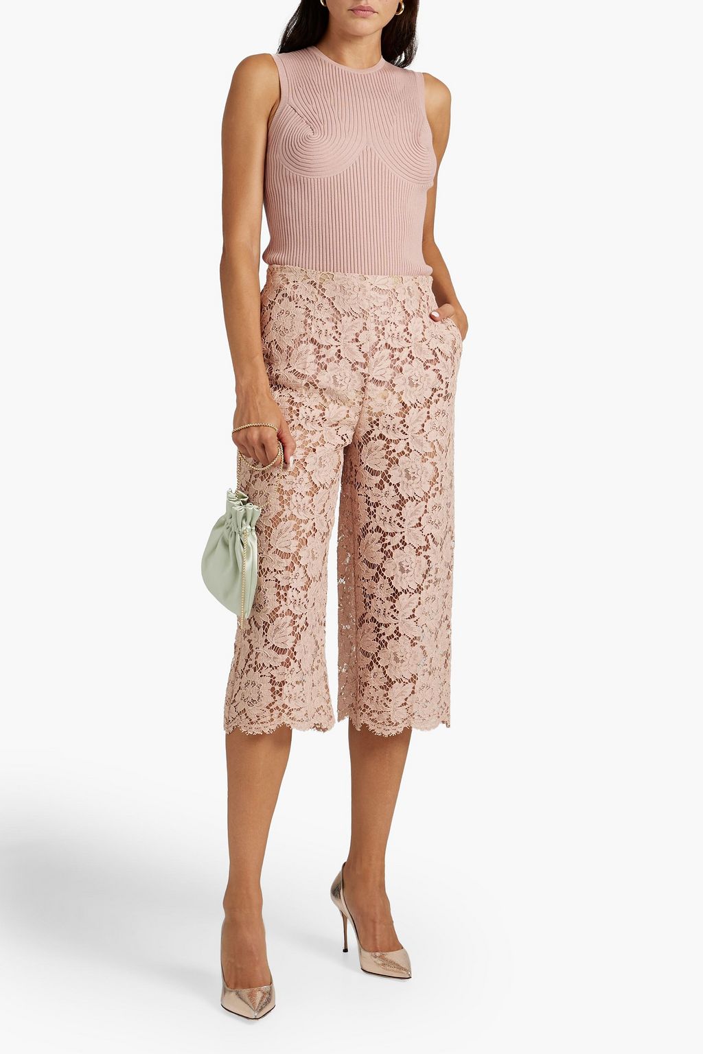 VALENTINO GARAVANI Corded lace culottes