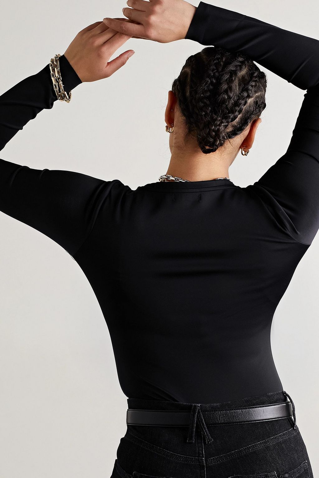 GOOD AMERICAN Stretch-jersey thong bodysuit