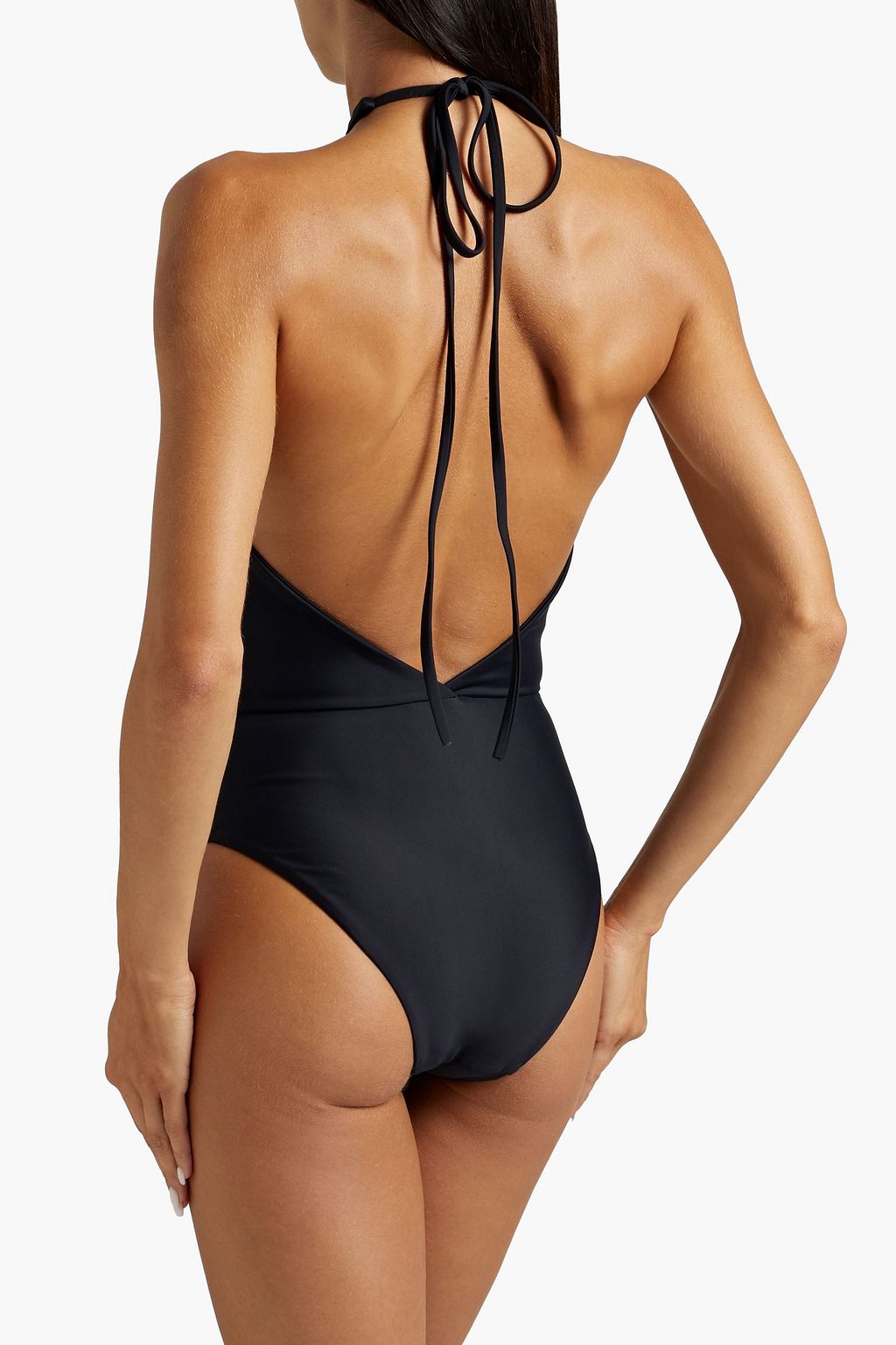 ROSETTA GETTY Cutout recycled halterneck swimsuit