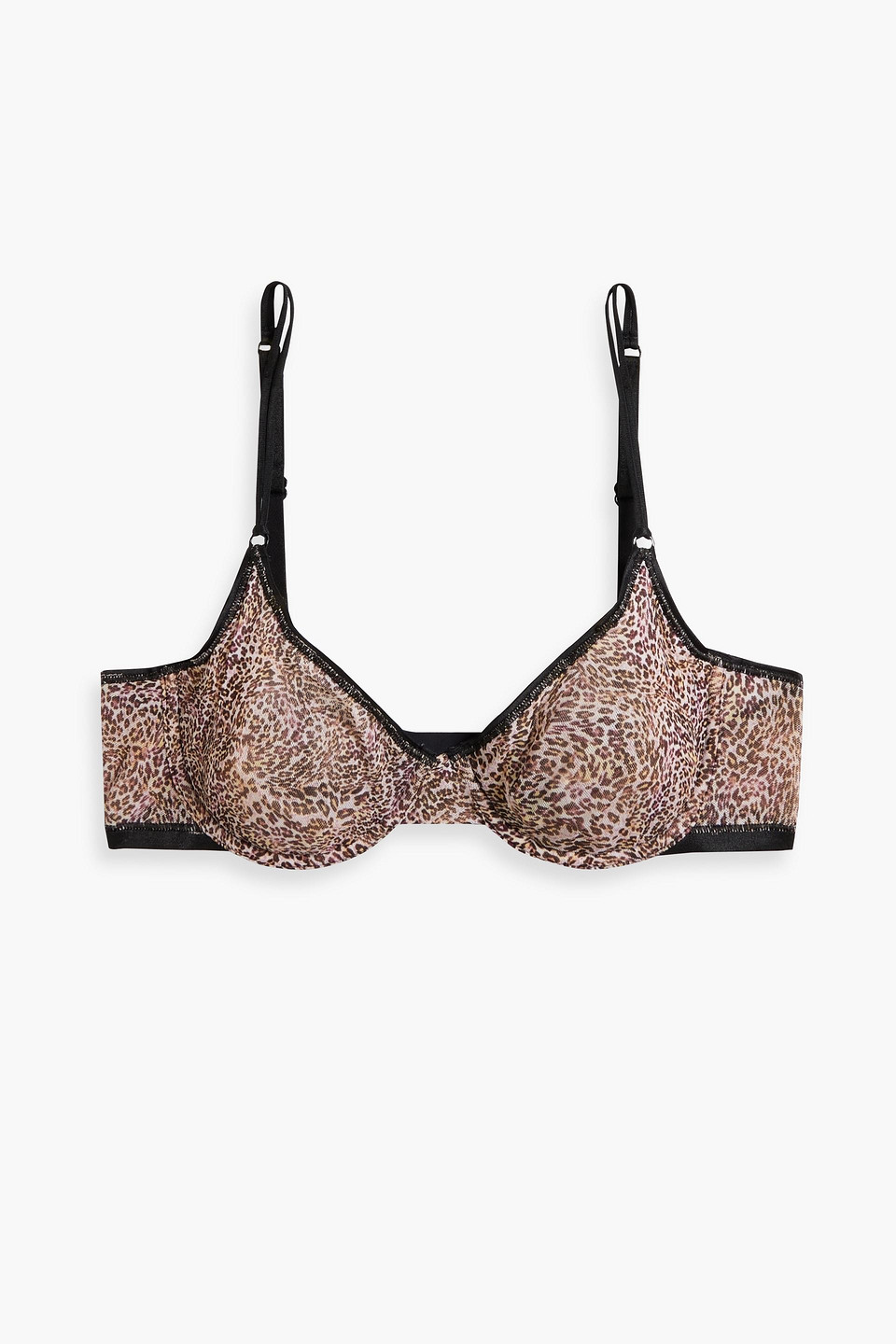 Soiré Confidence leopard-print stretch-mesh underwired bra