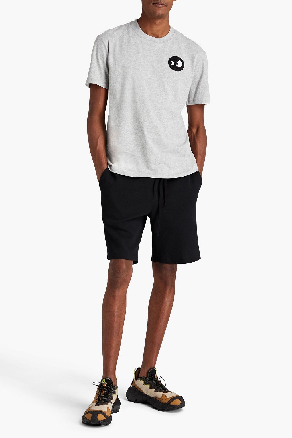 MCQ ALEXANDER MCQUEEN Appliquéd mélange cotton-jersey T-shirt