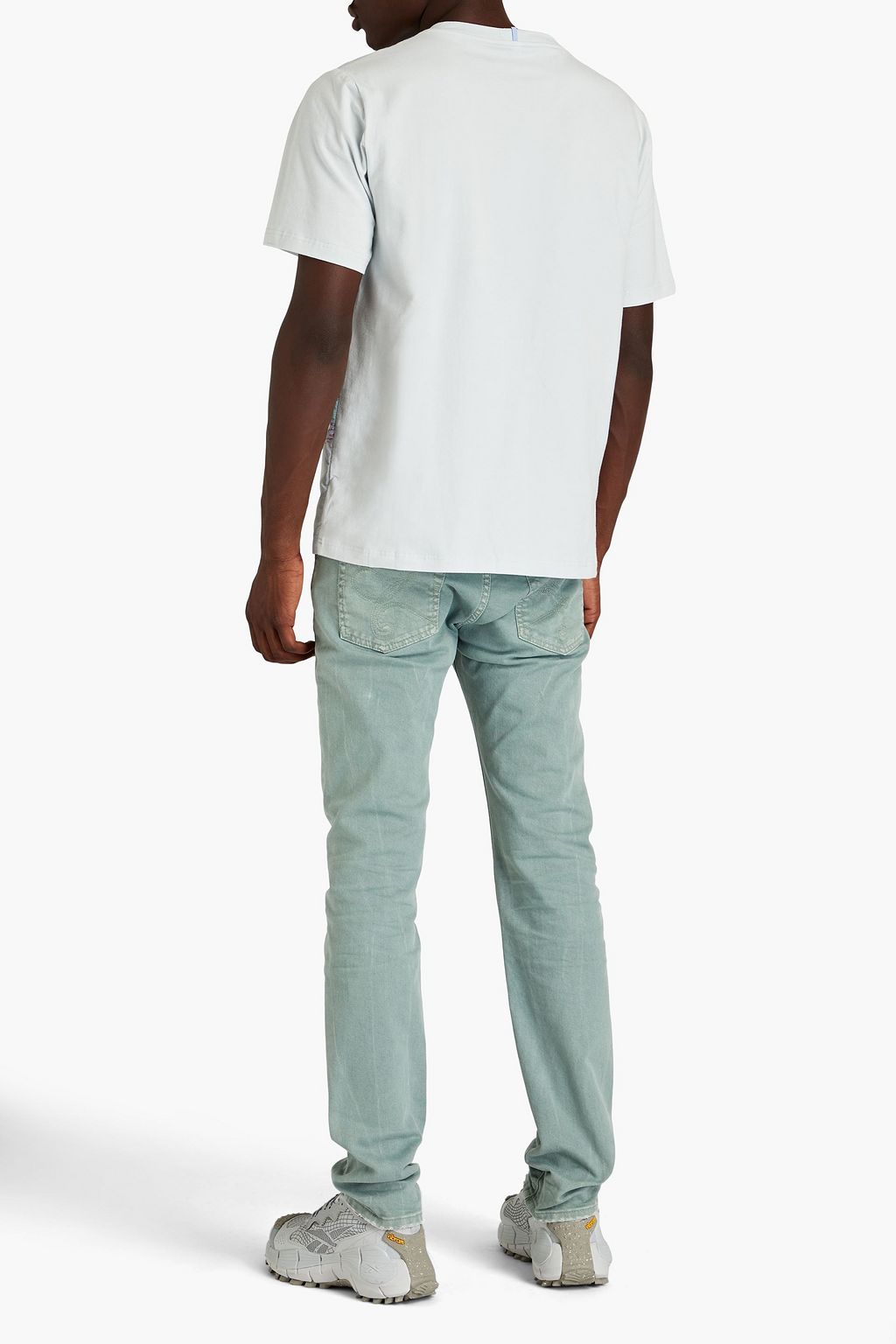 MCQ ALEXANDER MCQUEEN Stretch-cotton jersey-paneled ripstop T-shirt