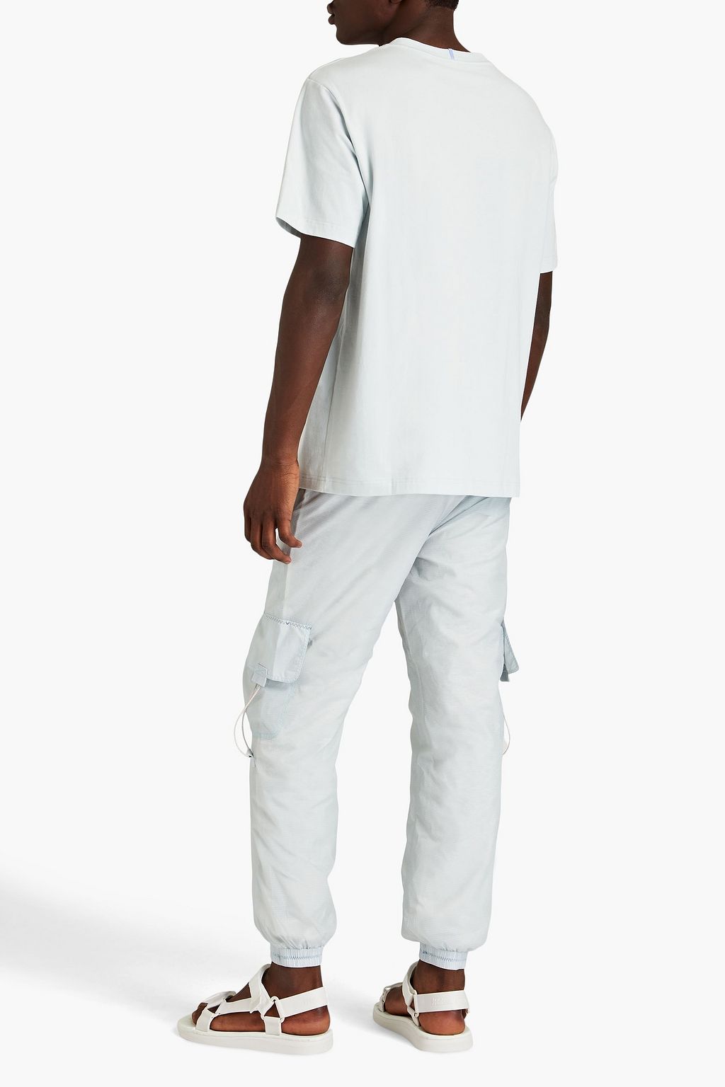 MCQ ALEXANDER MCQUEEN Appliquéd shell-trimmed stretch-cotton jersey T-shirt