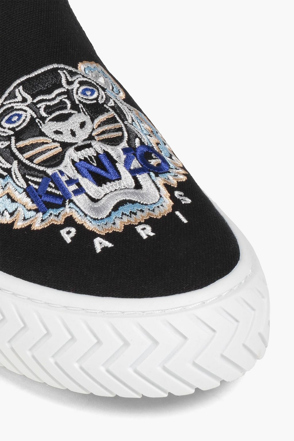 KENZO K-Skate embroidered canvas slippers