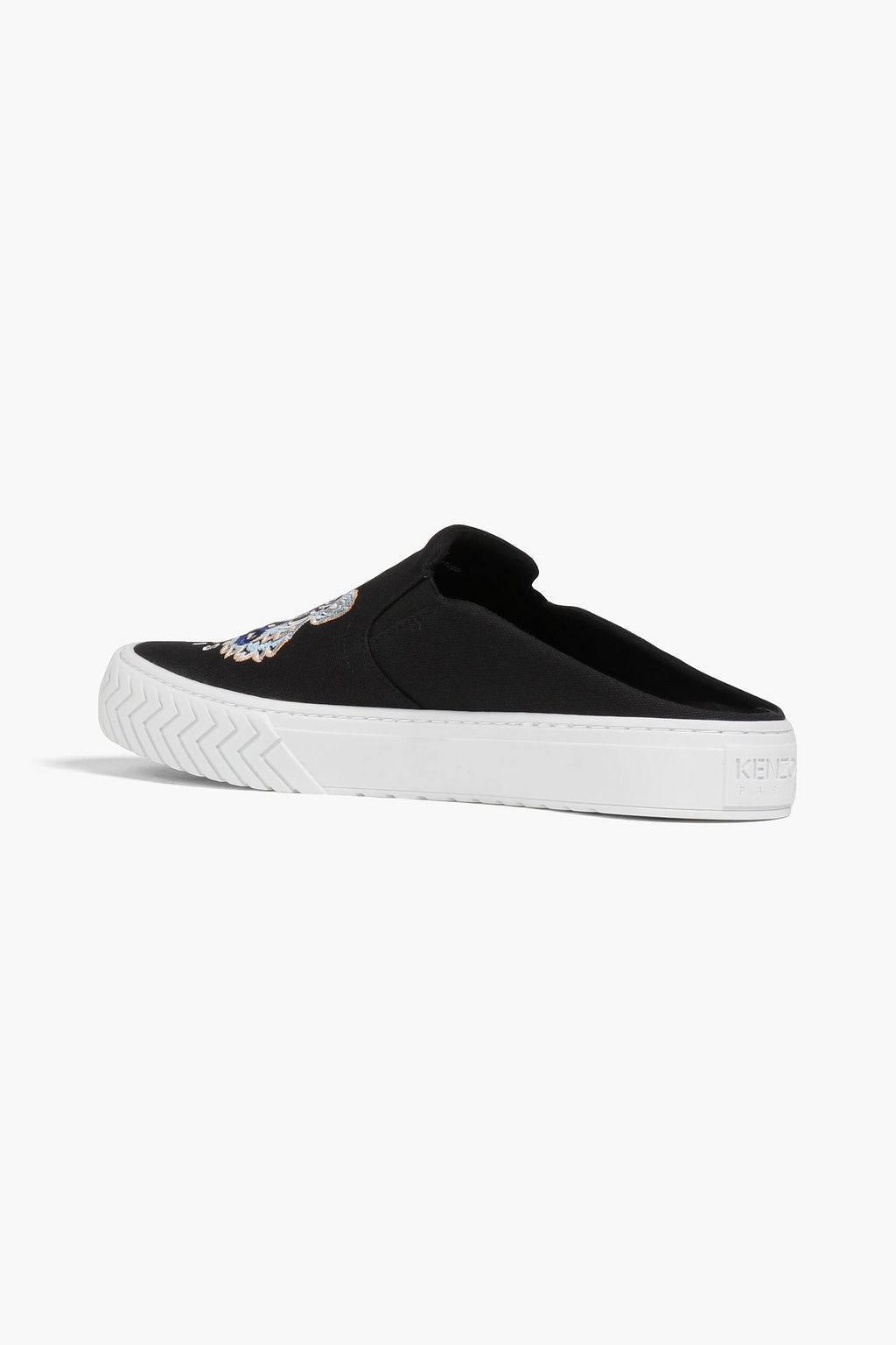 KENZO K-Skate embroidered canvas slippers