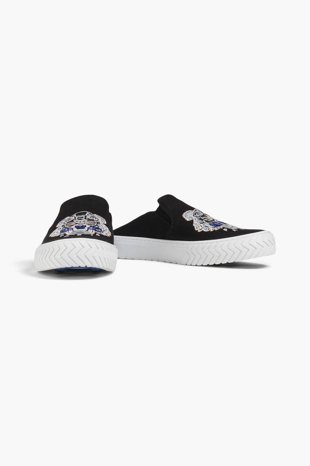 KENZO K-Skate embroidered canvas slippers