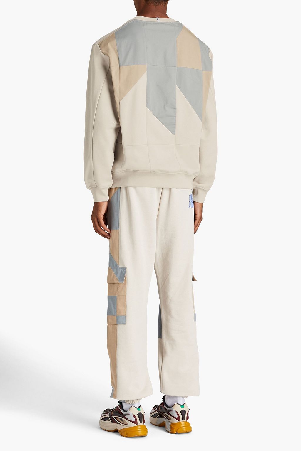 MCQ ALEXANDER MCQUEEN Sweatshirt aus Baumwollfrottee mit Twilleinsatz