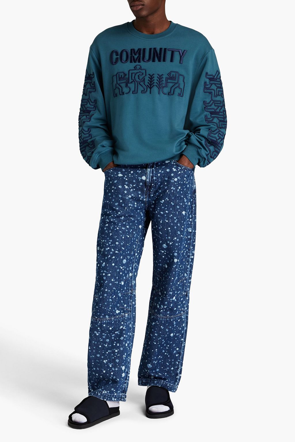 MCQ ALEXANDER MCQUEEN Sweatshirt aus Baumwollfrottee mit Verzierung
