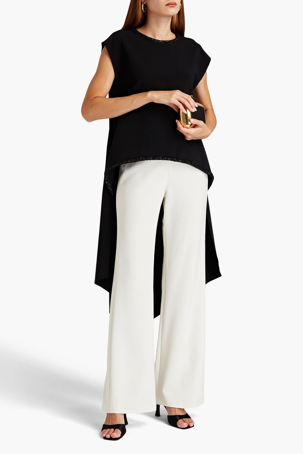 SACHIN & BABI Tia draped embellished cady top