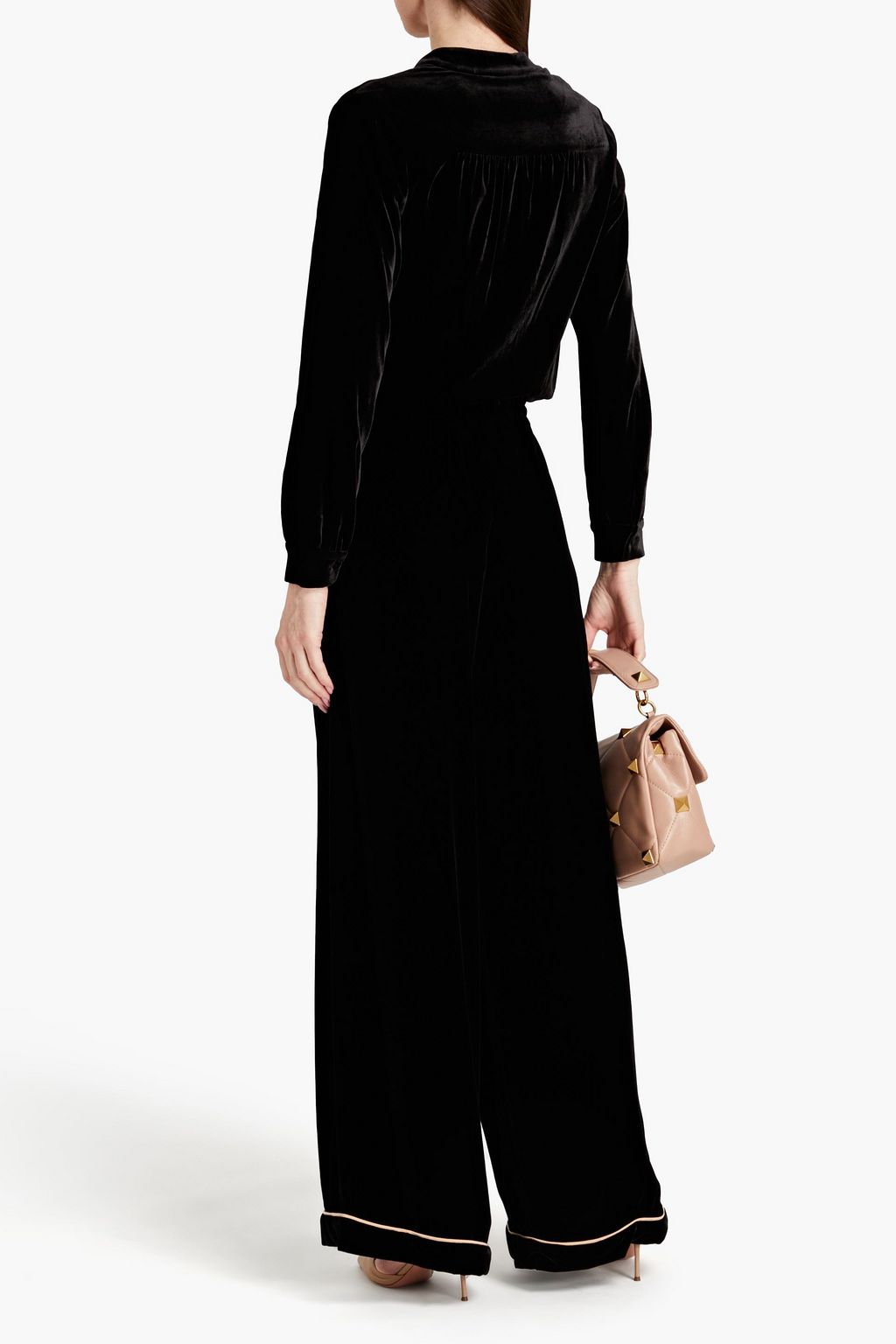 VALENTINO GARAVANI Velvet wide-leg pants