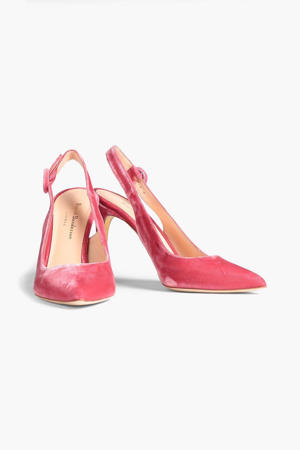 RUPERT SANDERSON Diana velvet slingback pumps THE