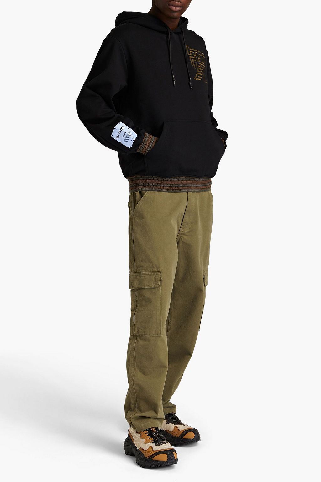 MCQ ALEXANDER MCQUEEN Embroidered French cotton-terry hoodie