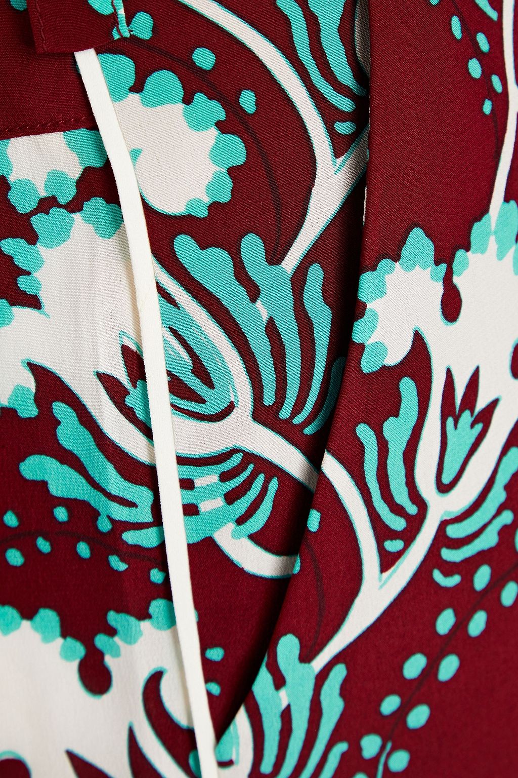 VALENTINO GARAVANI Hose mit weitem Bein aus Crêpe de Chine aus Seide mit floralem Print
