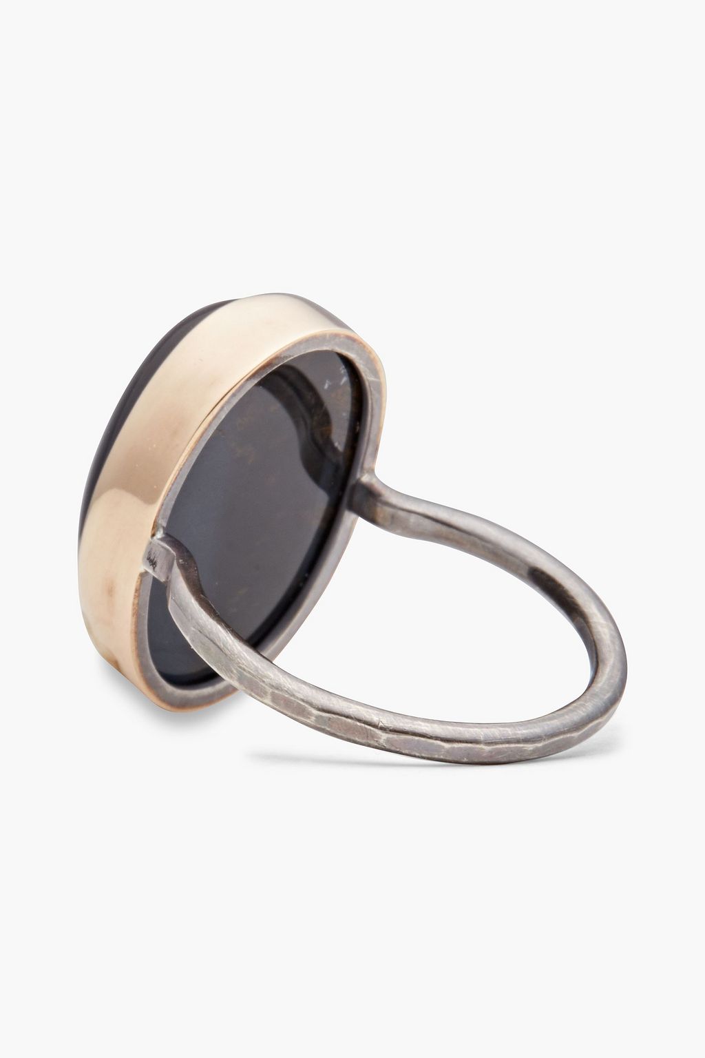 MELISSA JOY MANNING Ring aus 14 KT. Gold und Sterlingsilber mit Tigerauge