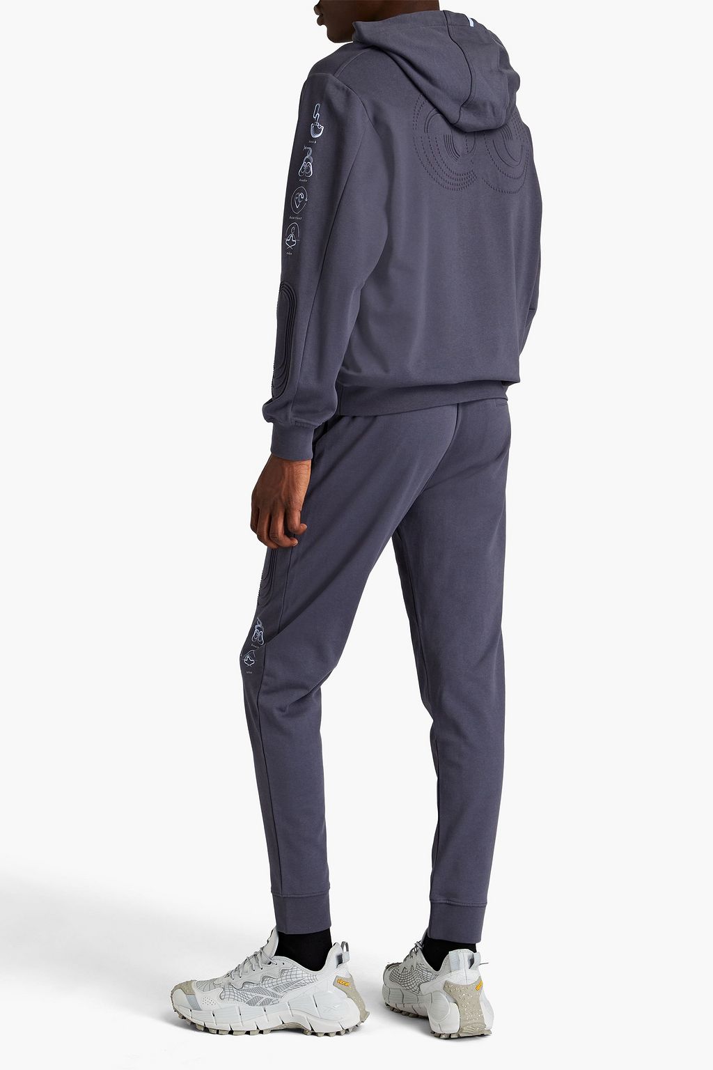 MCQ ALEXANDER MCQUEEN Embossed printed French cotton-terry hoodie